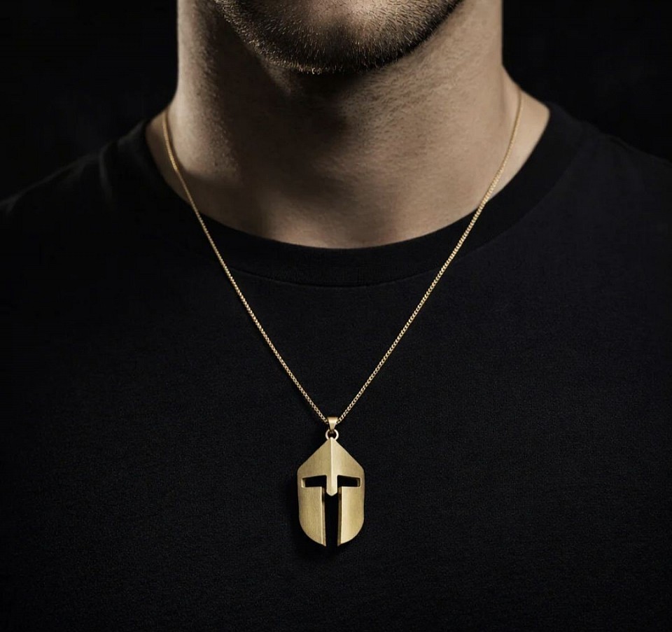 Spartan Helmet Necklace